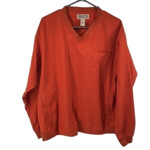 DULUTH TRADING CO. Orange Bogey Golf Wind Shirt long sleeve active sz  L
